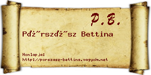 Pórszász Bettina névjegykártya